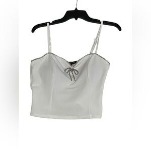 Honey & Sparkle white Rhinestone Tank‎ Top